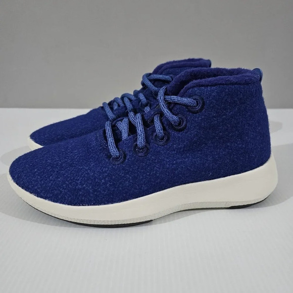 NEW Allbirds Wool Runner Up Mizzle Sneaker Women 5 Blue High Top Water Repellent - Picture 1 of 13